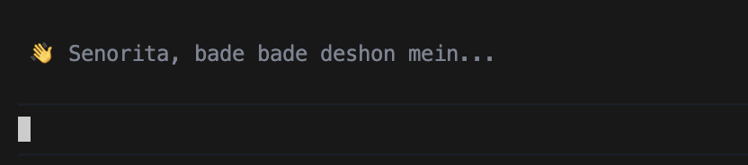 Whimsical extension exit message